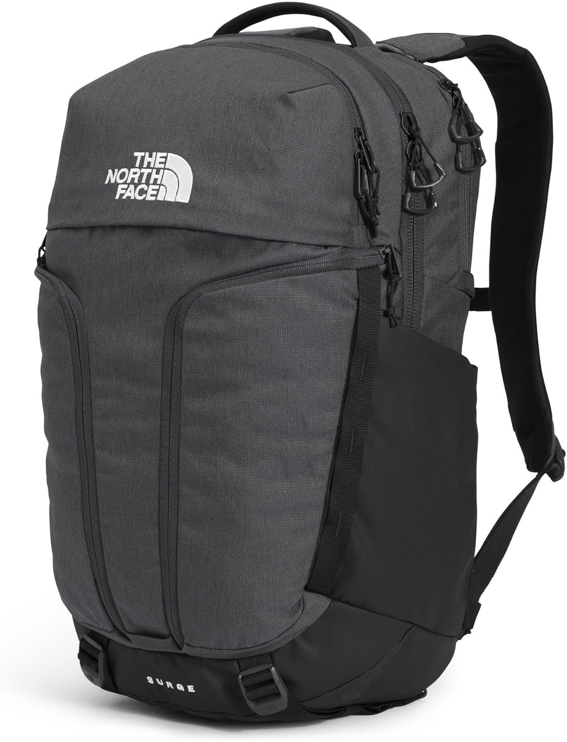 imageTHE NORTH FACE Surge Commuter Laptop Backpack Daypack With Water Repellent Finish 16 Laptop Sleeve Reflective DetailsAsphalt Grey Light HeatherTnf Blacknpf