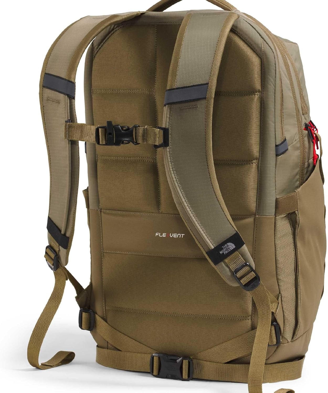 imageTHE NORTH FACE Surge Commuter Laptop Backpack Daypack With Water Repellent Finish 16 Laptop Sleeve Reflective DetailsCedarLava Red
