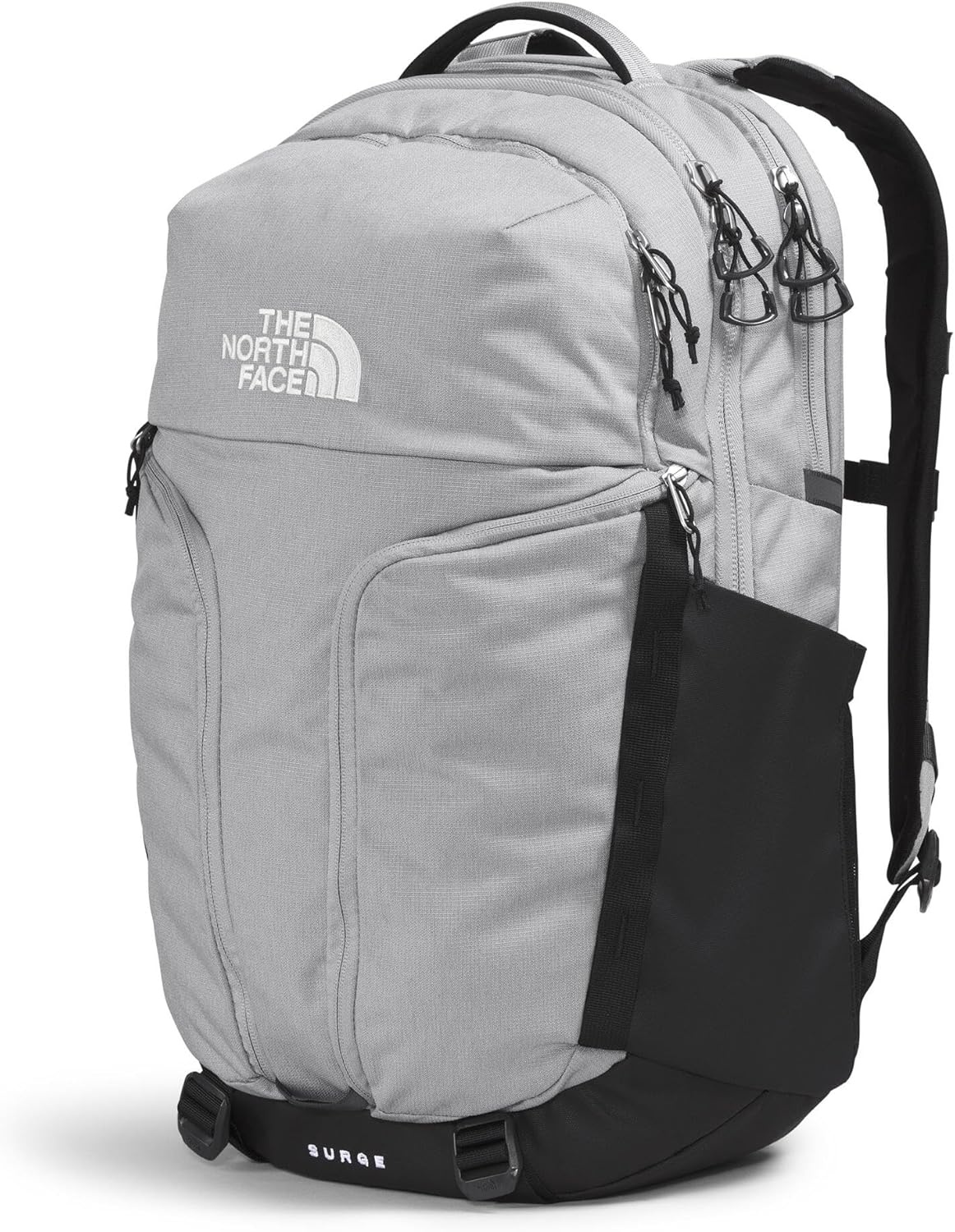 imageTHE NORTH FACE Surge Commuter Laptop Backpack Daypack With Water Repellent Finish 16 Laptop Sleeve Reflective DetailsMeld Grey Dark HeatherTnf Blacknpf