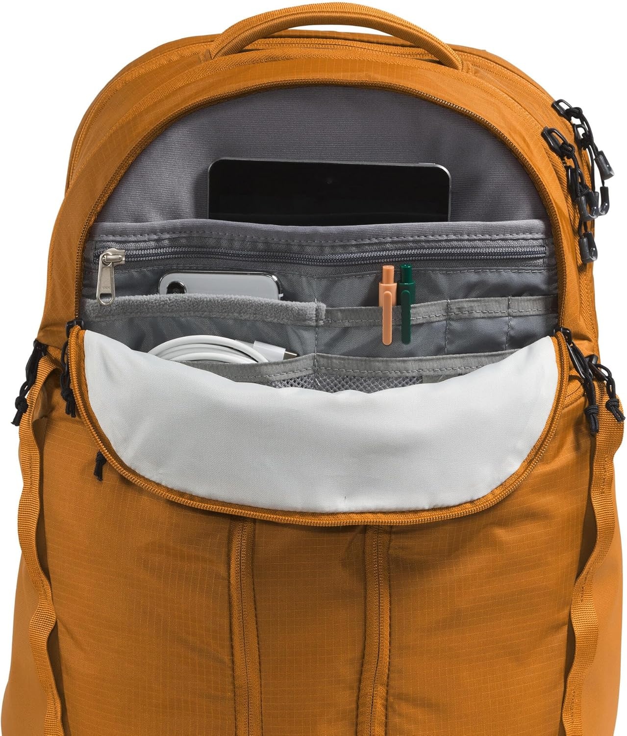 imageTHE NORTH FACE Surge Commuter Laptop Backpack Daypack With Water Repellent Finish 16 Laptop Sleeve Reflective DetailsTimber Tan