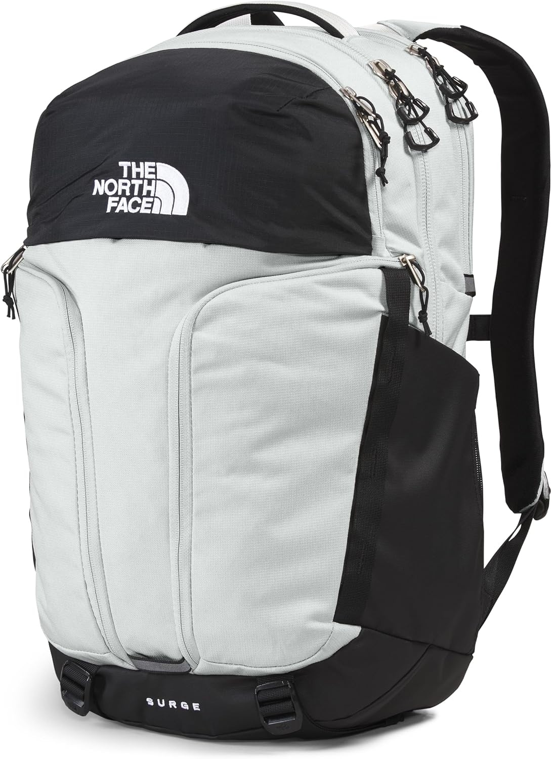 imageTHE NORTH FACE Surge Commuter Laptop Backpack Daypack With Water Repellent Finish 16 Laptop Sleeve Reflective DetailsTin Grey Dark HeatherTnf Blacknpf