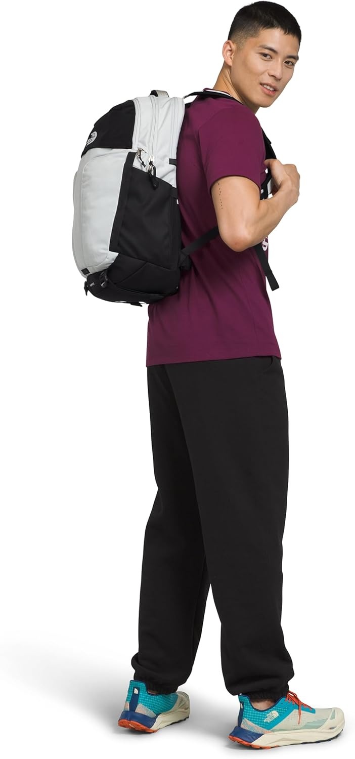 imageTHE NORTH FACE Surge Commuter Laptop Backpack Daypack With Water Repellent Finish 16 Laptop Sleeve Reflective DetailsTin Grey Dark HeatherTnf Blacknpf