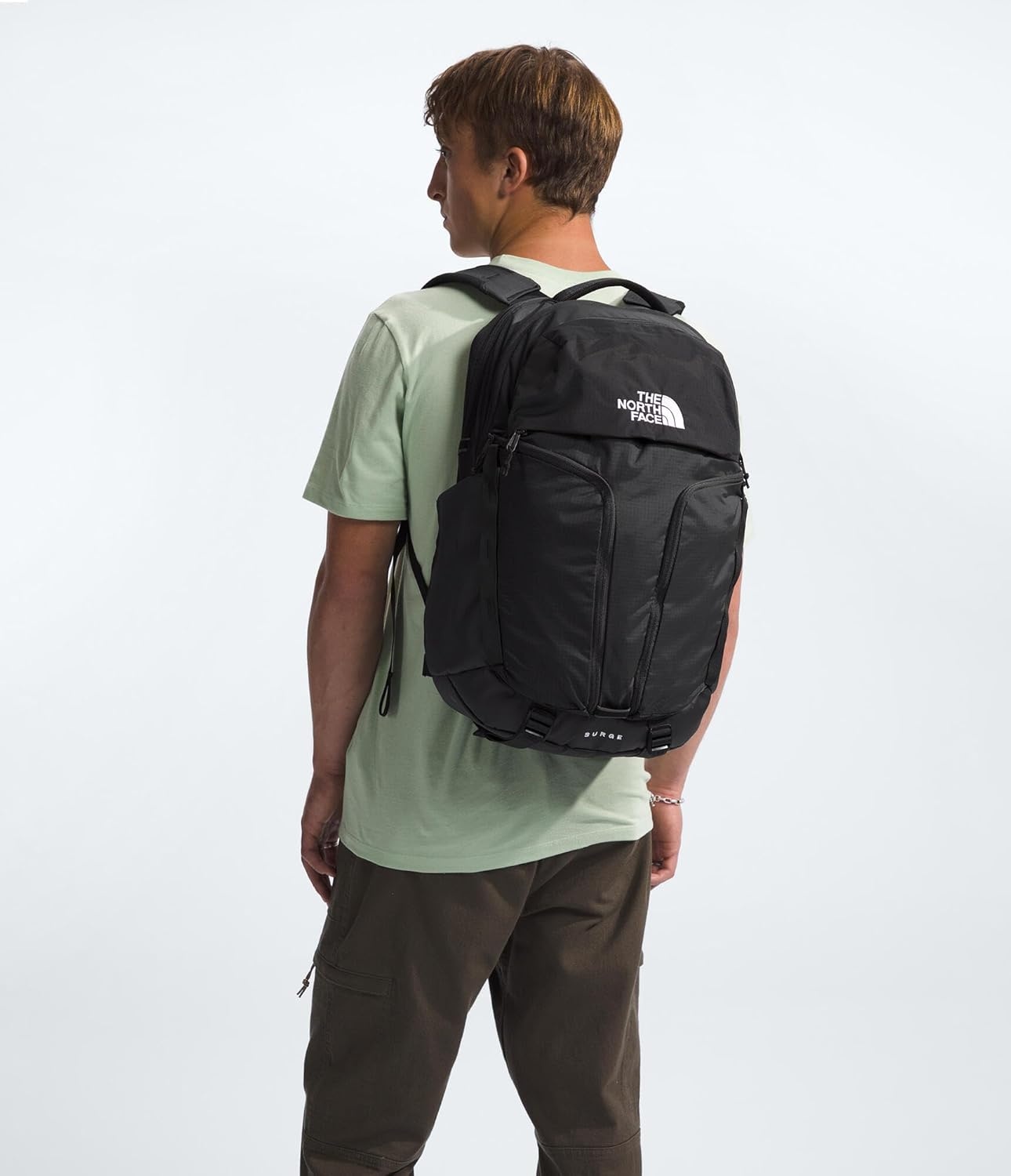 imageTHE NORTH FACE Surge Commuter Laptop Backpack Daypack With Water Repellent Finish 16 Laptop Sleeve Reflective DetailsTnf BlackTnf Blacknpf