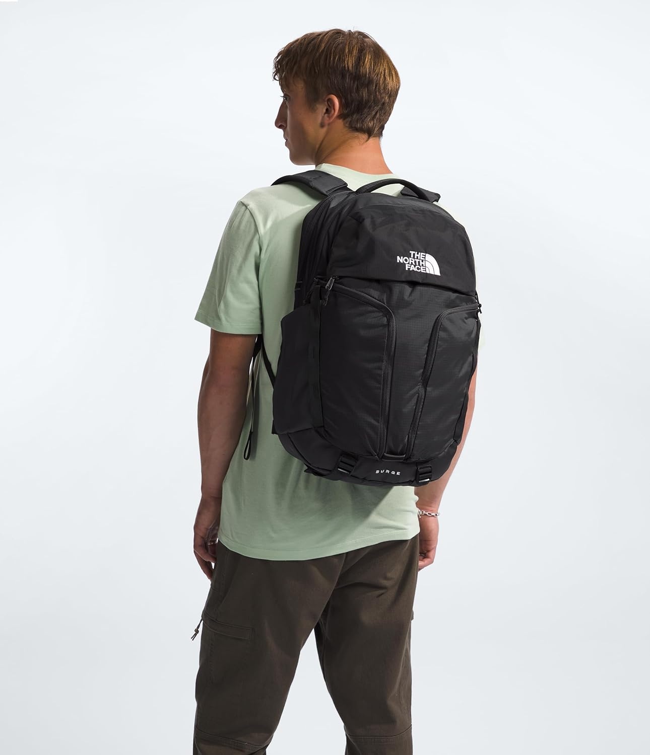 imageTHE NORTH FACE Surge Commuter Laptop Backpack Daypack With Water Repellent Finish 16 Laptop Sleeve Reflective DetailsTnf BlackTnf Blacknpf