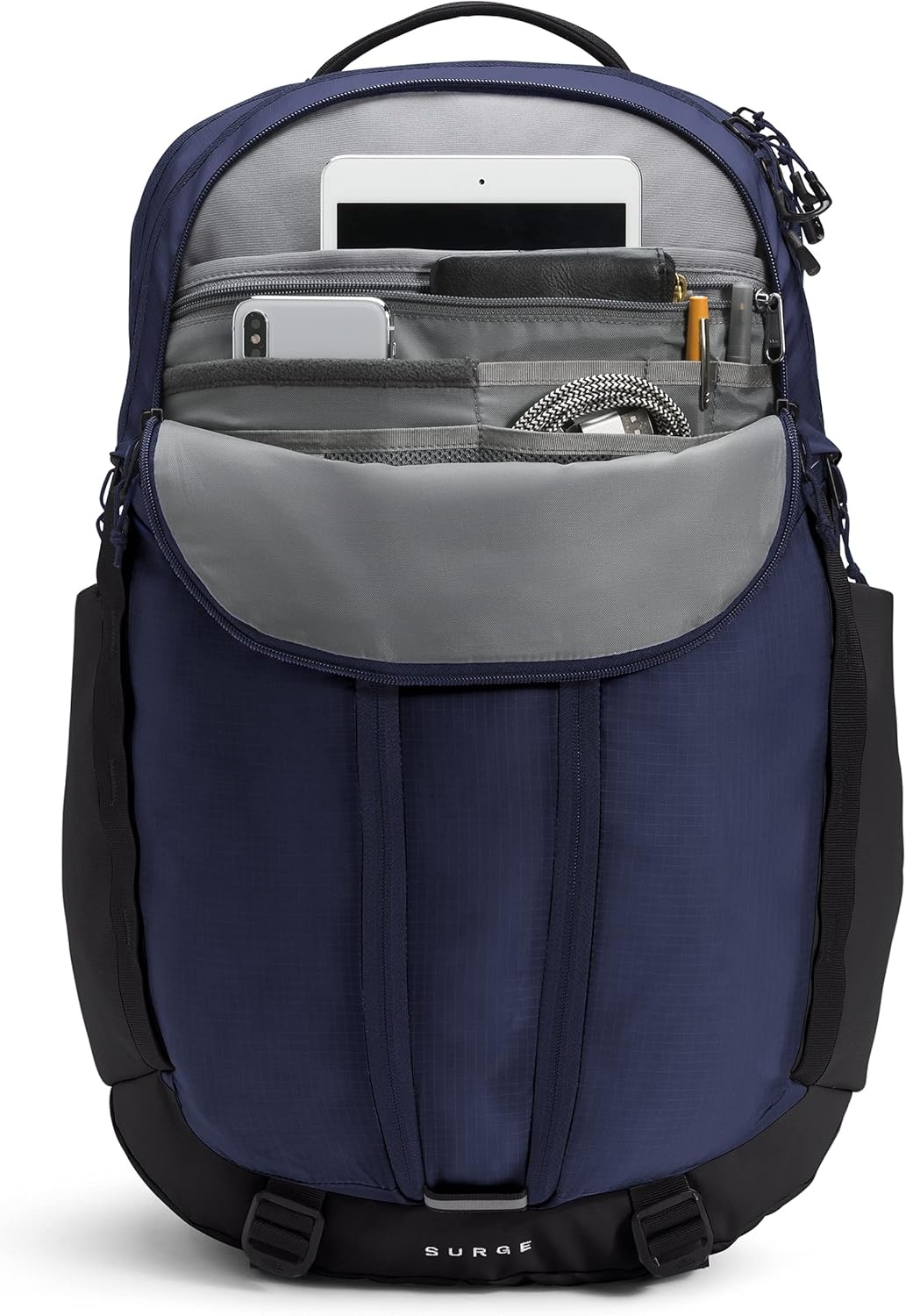 imageTHE NORTH FACE Surge Commuter Laptop Backpack Daypack With Water Repellent Finish 16 Laptop Sleeve Reflective DetailsTnf NavyTnf Black