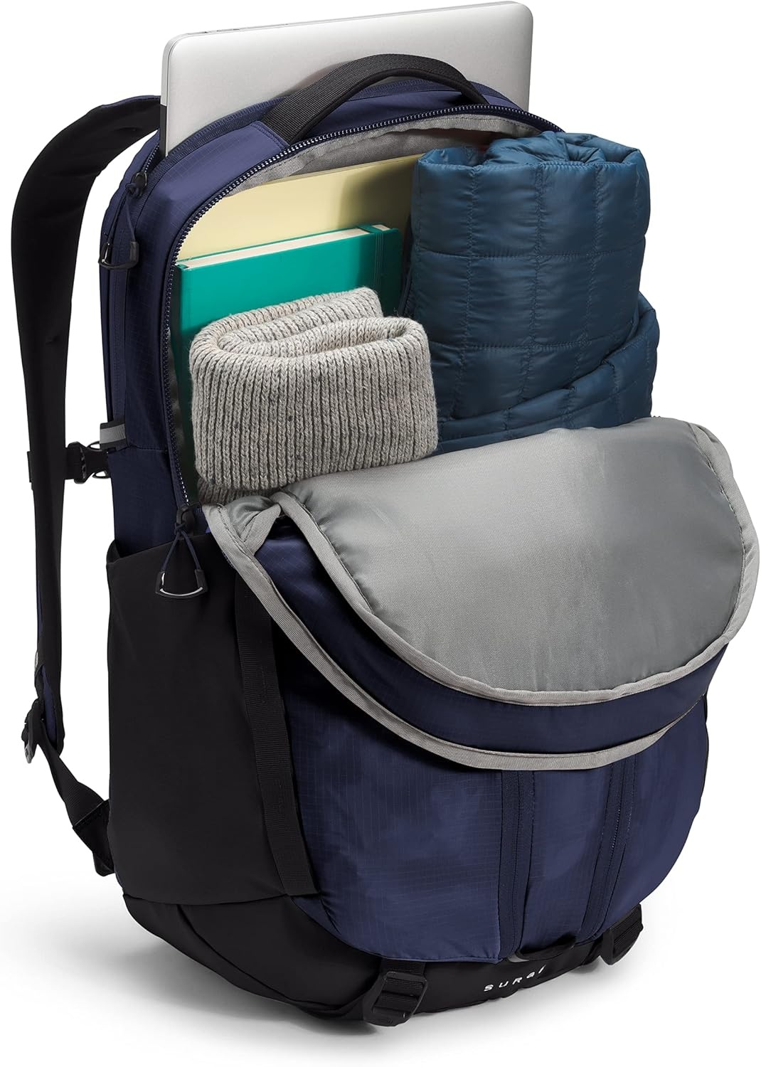 imageTHE NORTH FACE Surge Commuter Laptop Backpack Daypack With Water Repellent Finish 16 Laptop Sleeve Reflective DetailsTnf NavyTnf Black