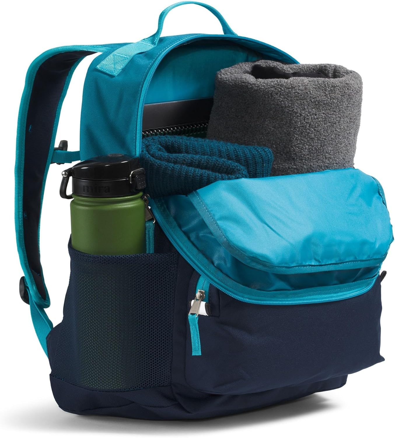 imageTHE NORTH FACE Teen Chuckwalla Daypack Travel Backpack Laptop Sleeve Reflective Safety Details Adjustable Strap Metal PinkTranscendent GreyPale Blossom One SizeDusk BlueSummit Navy