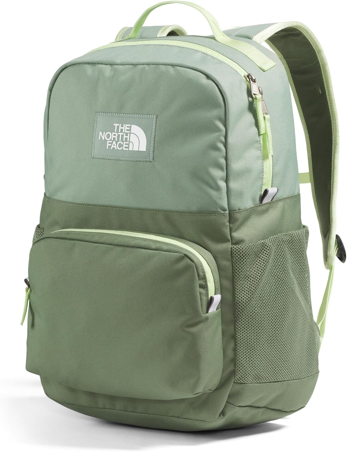 imageTHE NORTH FACE Teen Chuckwalla Daypack Travel Backpack Laptop Sleeve Reflective Safety Details Adjustable Strap Metal PinkTranscendent GreyPale Blossom One SizeSlate MossBark Mist