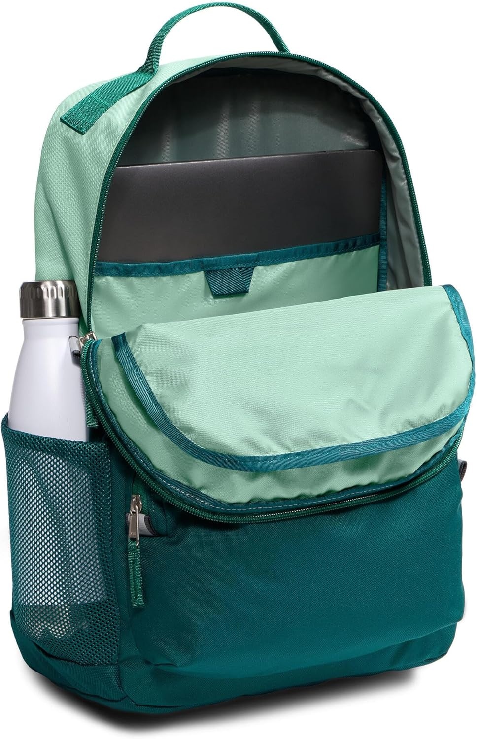 imageTHE NORTH FACE Teen Chuckwalla Daypack Travel Backpack Laptop Sleeve Reflective Safety Details Adjustable Strap Metal PinkTranscendent GreyPale Blossom One SizePacific TealSlate MossEvergreen