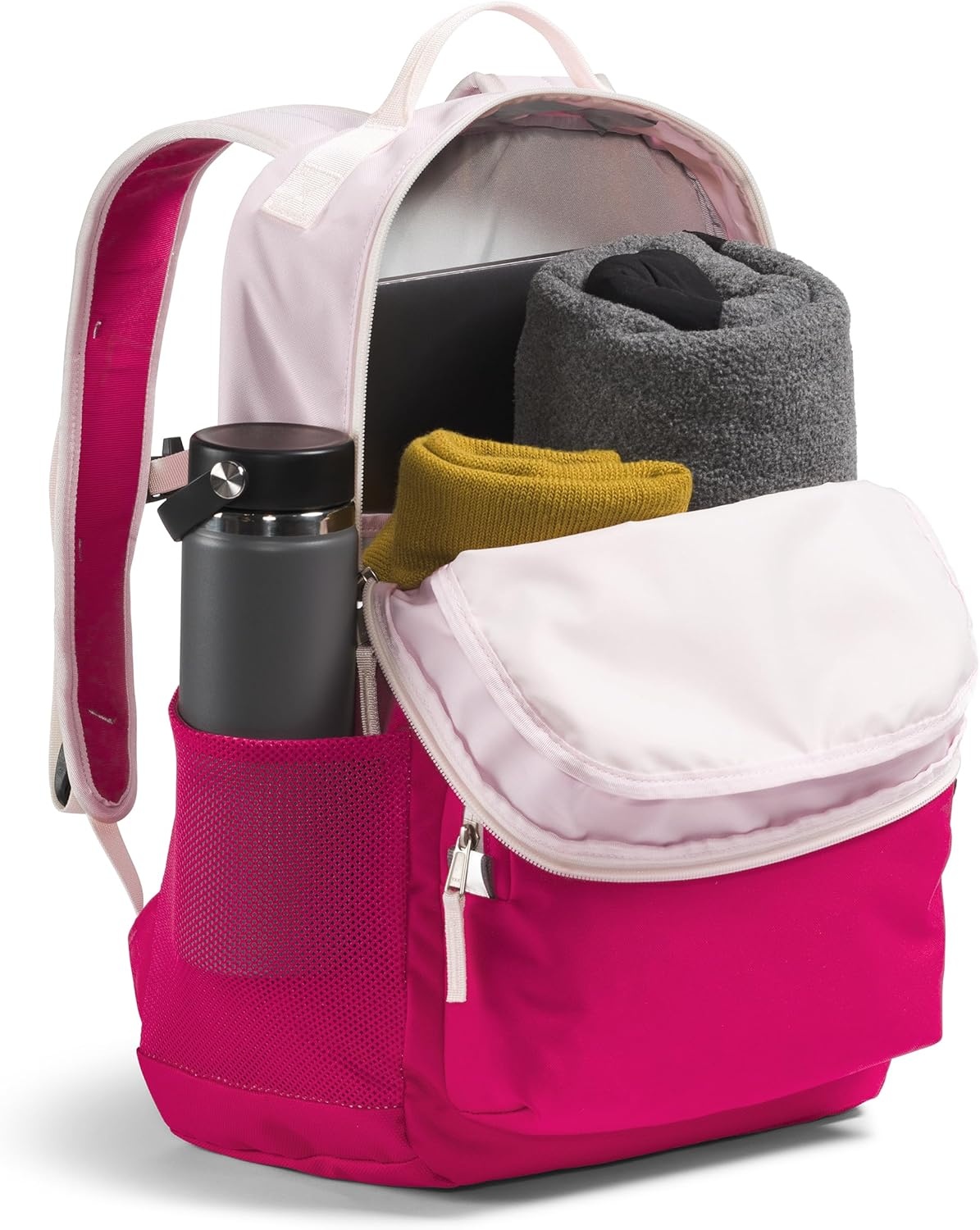 imageTHE NORTH FACE Teen Chuckwalla Daypack Travel Backpack Laptop Sleeve Reflective Safety Details Adjustable Strap Metal PinkTranscendent GreyPale Blossom One SizePale BlossomLali Guran