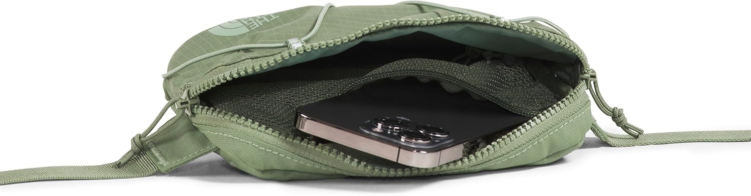 imageTHE NORTH FACE Terra Lumbar Hiking Hip Pack 1 Liter Storage Belt Bag Water Repellent Adjustable Strap Zip PocketsBark MistSlate Moss