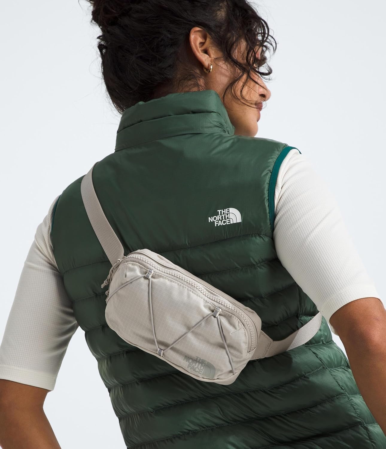 imageTHE NORTH FACE Terra Lumbar Hiking Hip Pack 1 Liter Storage Belt Bag Water Repellent Adjustable Strap Zip PocketsCalacattaSoapstone
