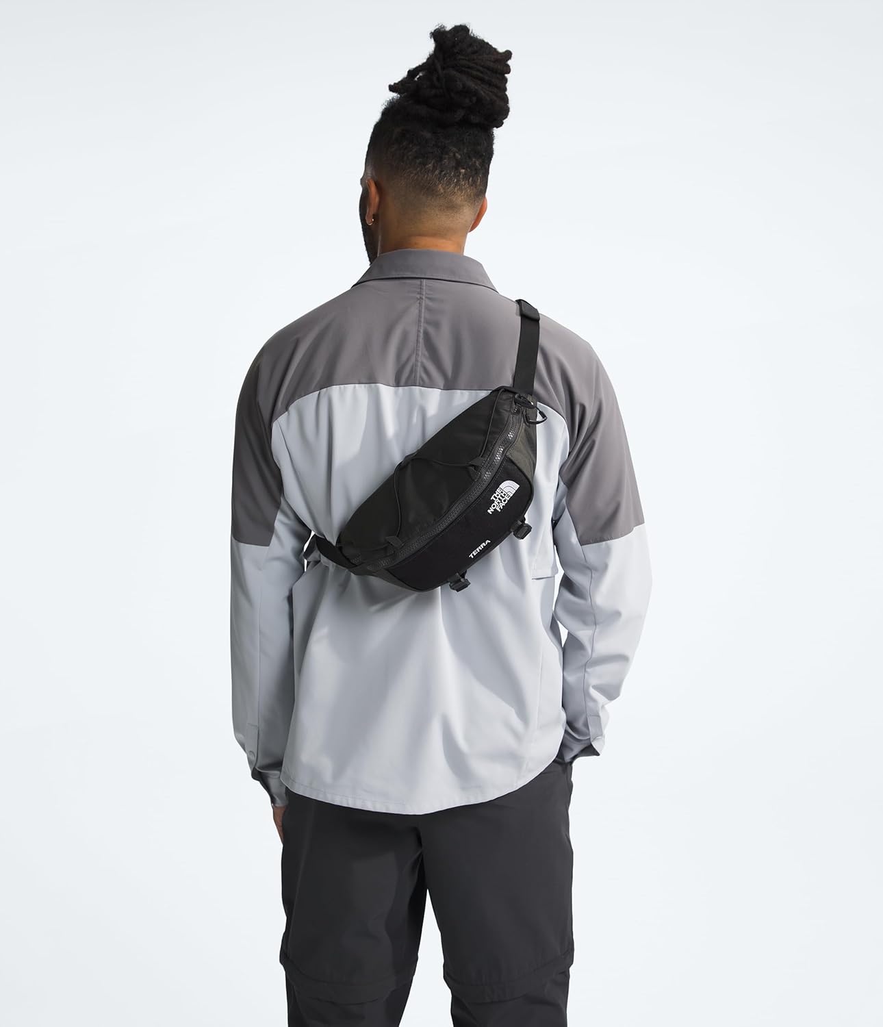 imageTHE NORTH FACE Terra Lumbar Hiking Hip Pack 3 Liter Storage Belt Bag Water Repellent Finish Adjustable StrapAsphalt GreyTNF BlackNPF
