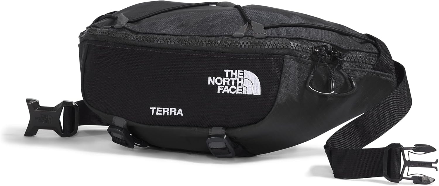 imageTHE NORTH FACE Terra Lumbar Hiking Hip Pack 3 Liter Storage Belt Bag Water Repellent Finish Adjustable StrapAsphalt GreyTNF BlackNPF