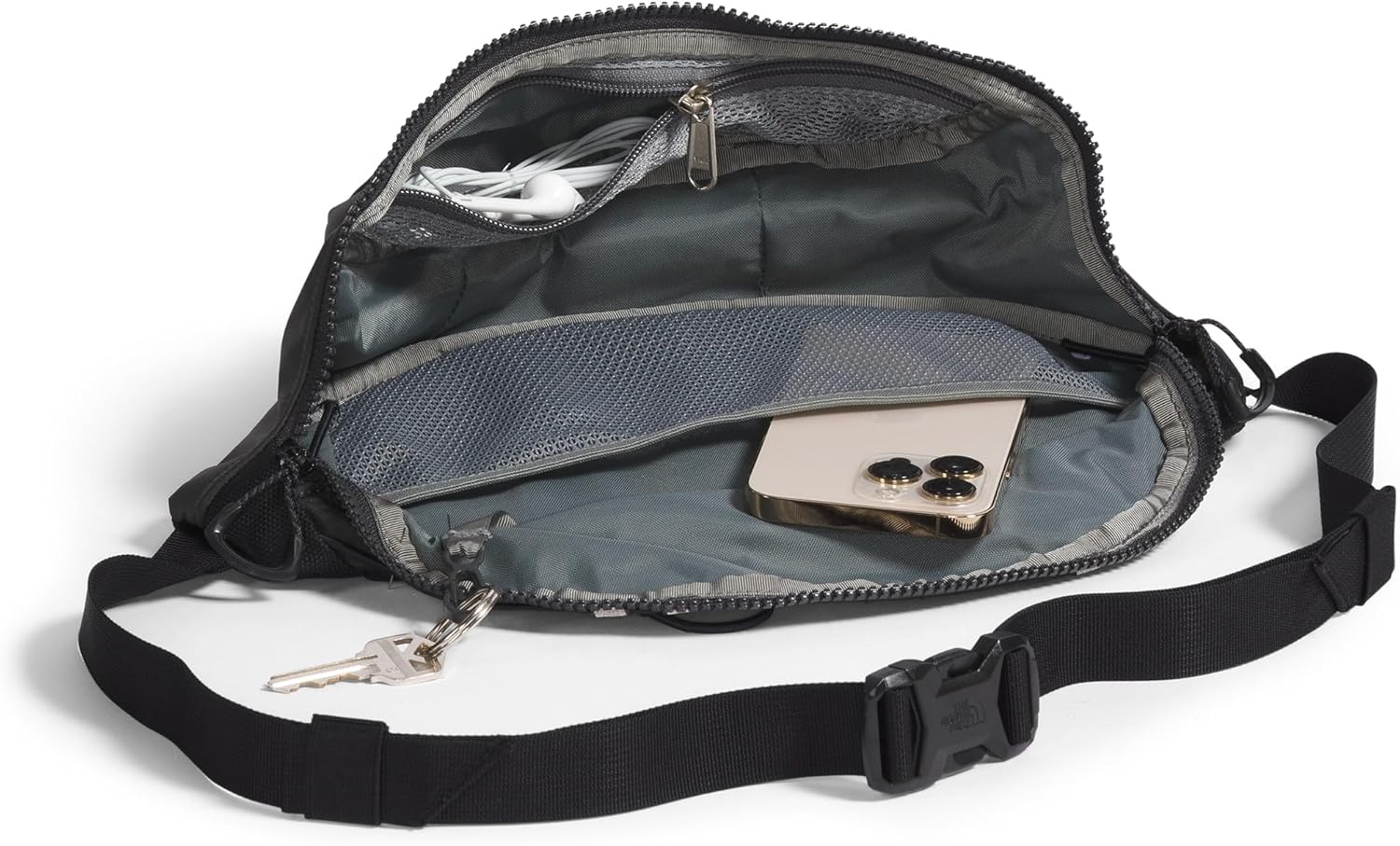 imageTHE NORTH FACE Terra Lumbar Hiking Hip Pack 3 Liter Storage Belt Bag Water Repellent Finish Adjustable StrapAsphalt GreyTNF BlackNPF