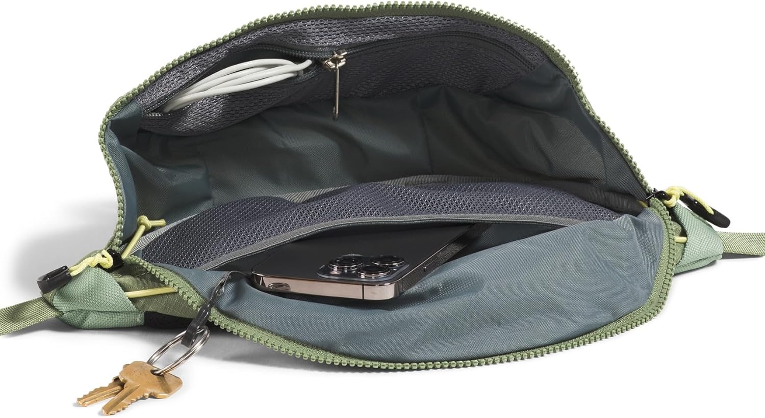 imageTHE NORTH FACE Terra Lumbar Hiking Hip Pack 3 Liter Storage Belt Bag Water Repellent Finish Adjustable StrapBark MistSlate Moss