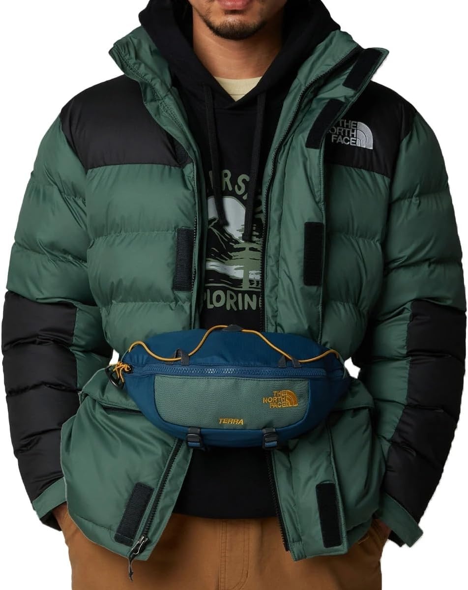imageTHE NORTH FACE Terra Lumbar Hiking Hip Pack 3 Liter Storage Belt Bag Water Repellent Finish Adjustable StrapShady BlueDuck Green