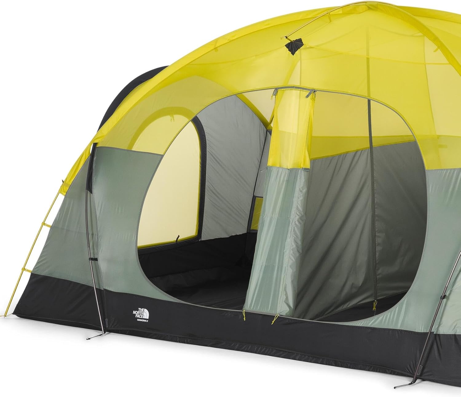imageTHE NORTH FACE Wawona 8 Tent Eight Person Camping Tent Water Repellent Spacious amp Easy to Set Up Attached Vestibule AreaAgave GreenAsphalt Grey