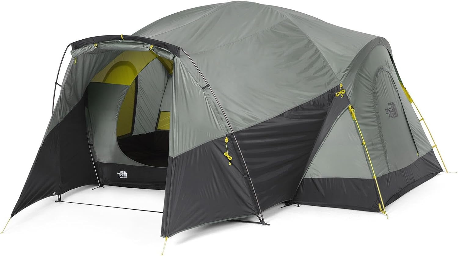 imageTHE NORTH FACE Wawona 8 Tent Eight Person Camping Tent Water Repellent Spacious amp Easy to Set Up Attached Vestibule AreaAgave GreenAsphalt Grey