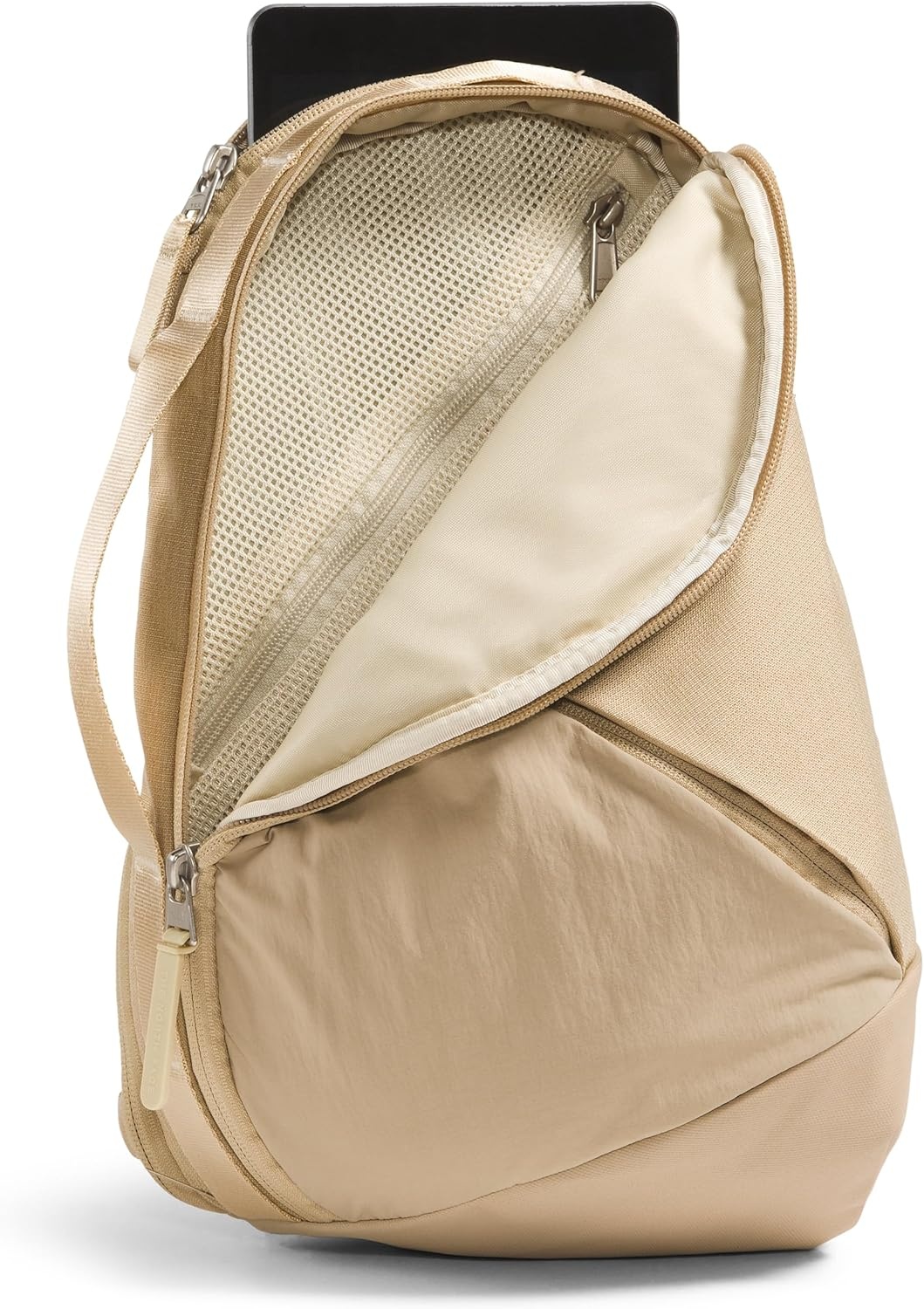 imageTHE NORTH FACE Womens Isabella SIing Slim Carry Crossbody Bag With Large Main Compartment Water RepellentKhaki Stone Dark HeatherKhaki Stone