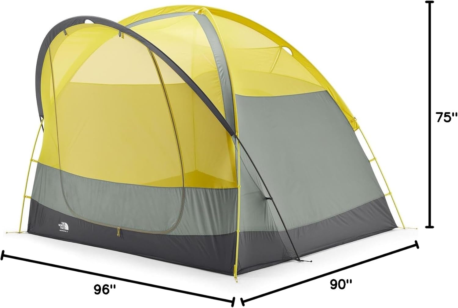 imageTHE North FACE Tents Wawona 4 Tent FourPerson Camping Tent Water Repellent Spacious amp Easy to Set Up Attached Vestibule AreaAgave GreenAsphalt Grey