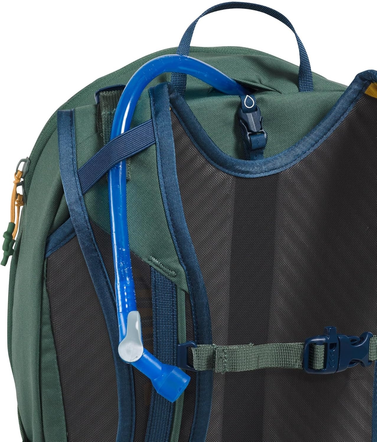 imageThe North Face Basin 18 Liter Technical Daypack with Rain Cover Unisex Backpack Sternum Strap Hiking Pole Attachment Duck GreenShady Blue One SizeDuck GreenShady Blue