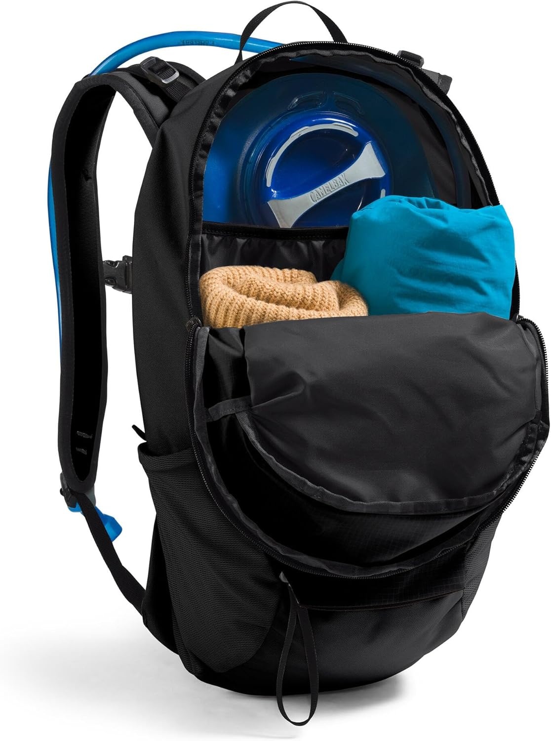 imageThe North Face Basin 18 Liter Technical Daypack with Rain Cover Unisex Backpack Sternum Strap Hiking Pole Attachment Duck GreenShady Blue One SizeTnf BlackTnf Blacknpf
