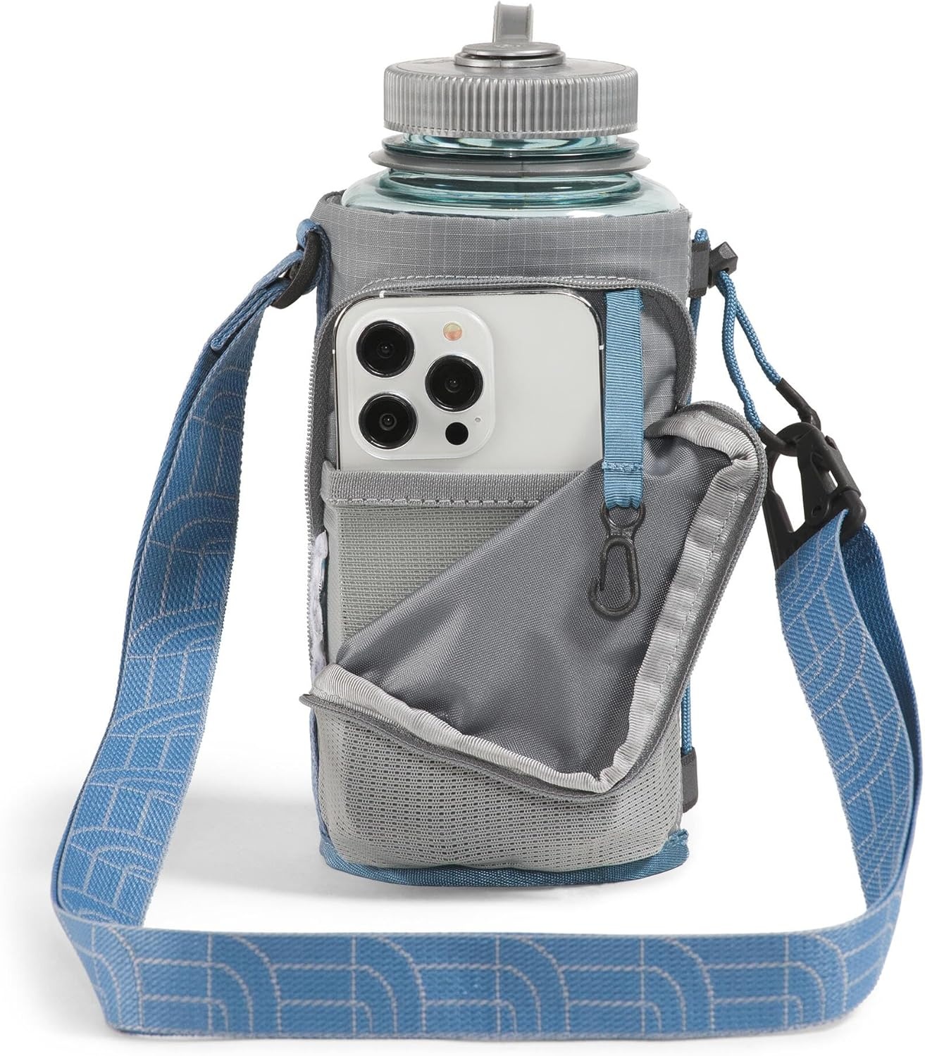 imageThe North Face Borealis Water Bottle Holder Adjustable Strap WaterRepellent Finish External Pocket with Key Hook Opal Frost One SizeConcrete