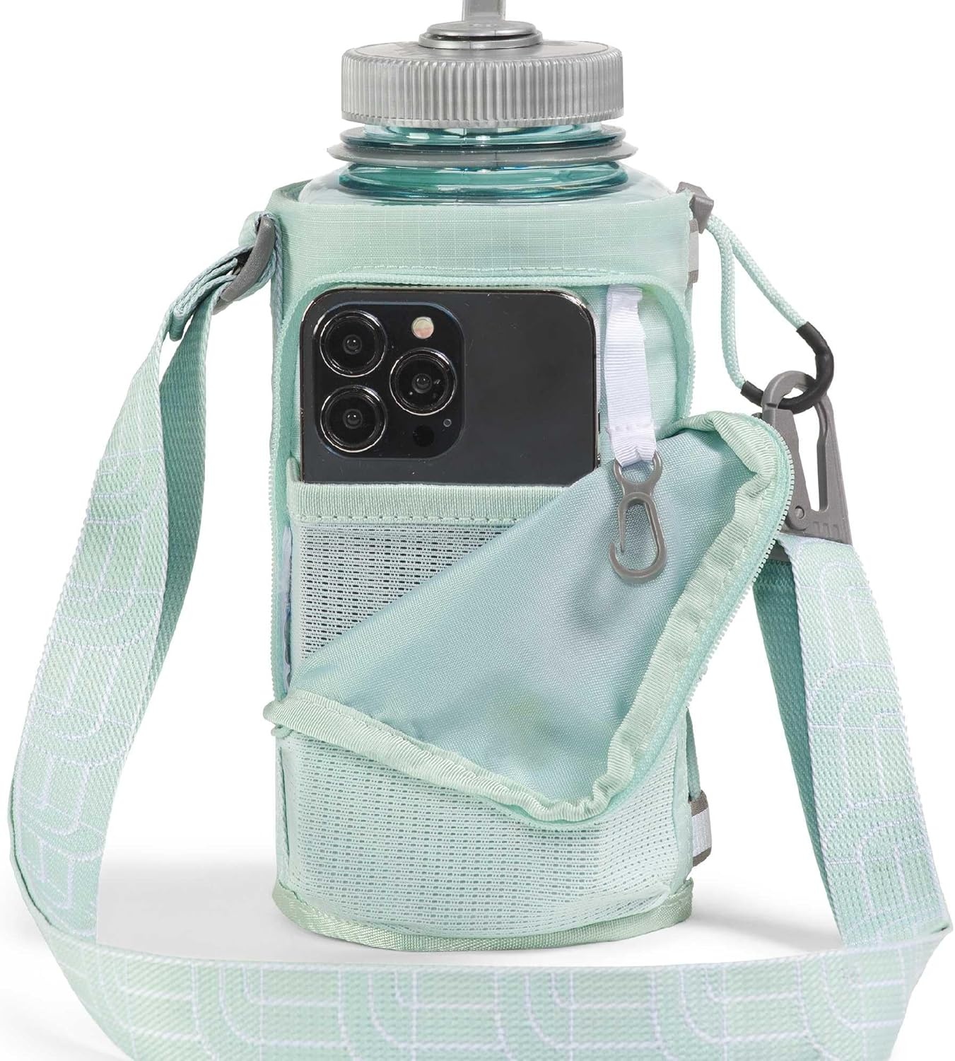 imageThe North Face Borealis Water Bottle Holder Adjustable Strap WaterRepellent Finish External Pocket with Key Hook Opal Frost One SizeOpal Frost