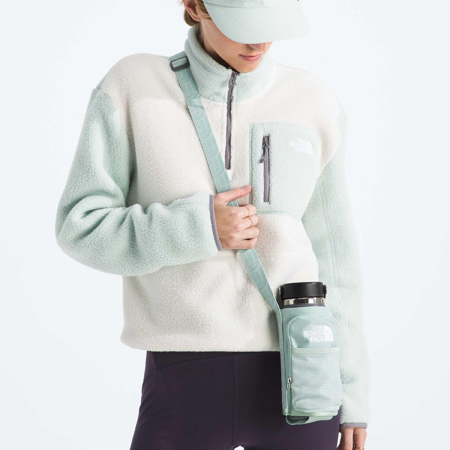 imageThe North Face Borealis Water Bottle Holder Adjustable Strap WaterRepellent Finish External Pocket with Key Hook Opal Frost One SizeOpal Frost