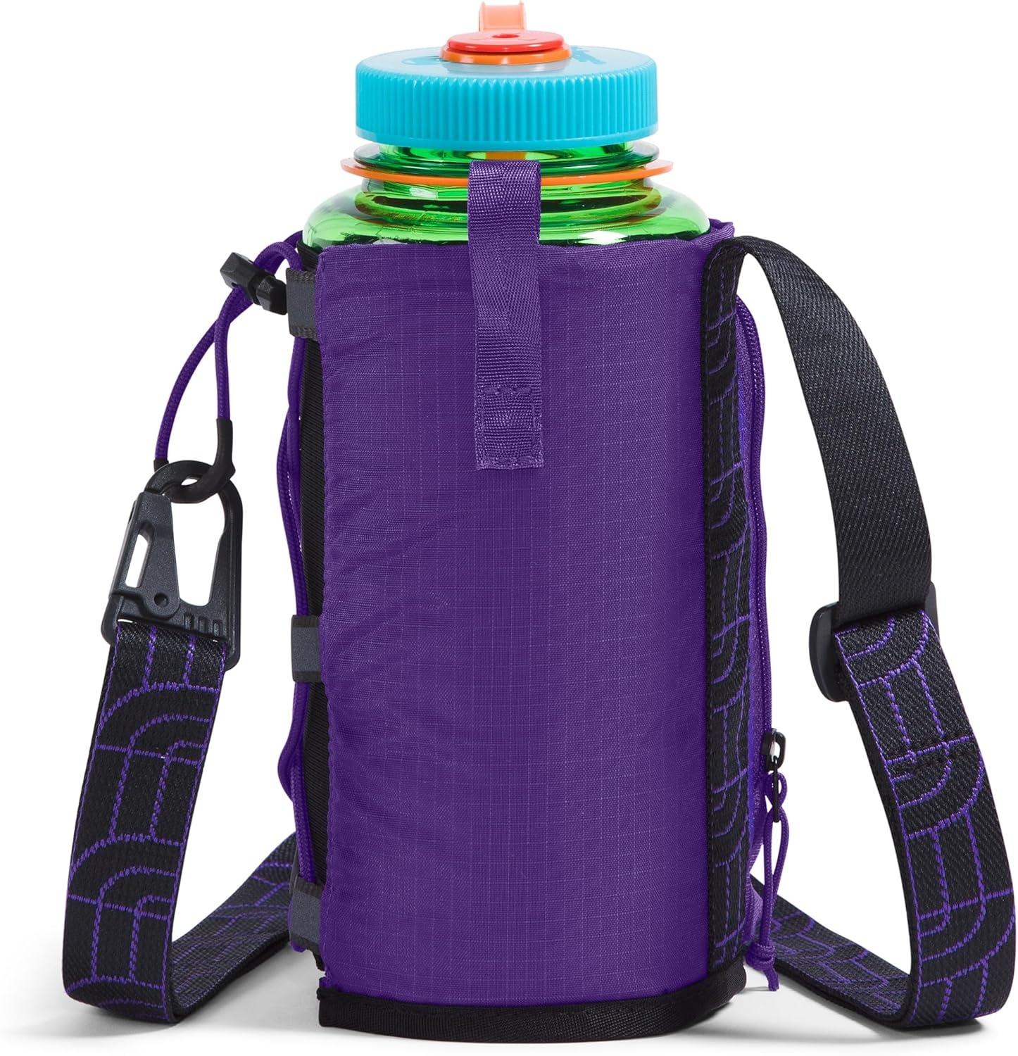 imageThe North Face Borealis Water Bottle Holder Adjustable Strap WaterRepellent Finish External Pocket with Key Hook Opal Frost One SizePeak PurpleTNF Black