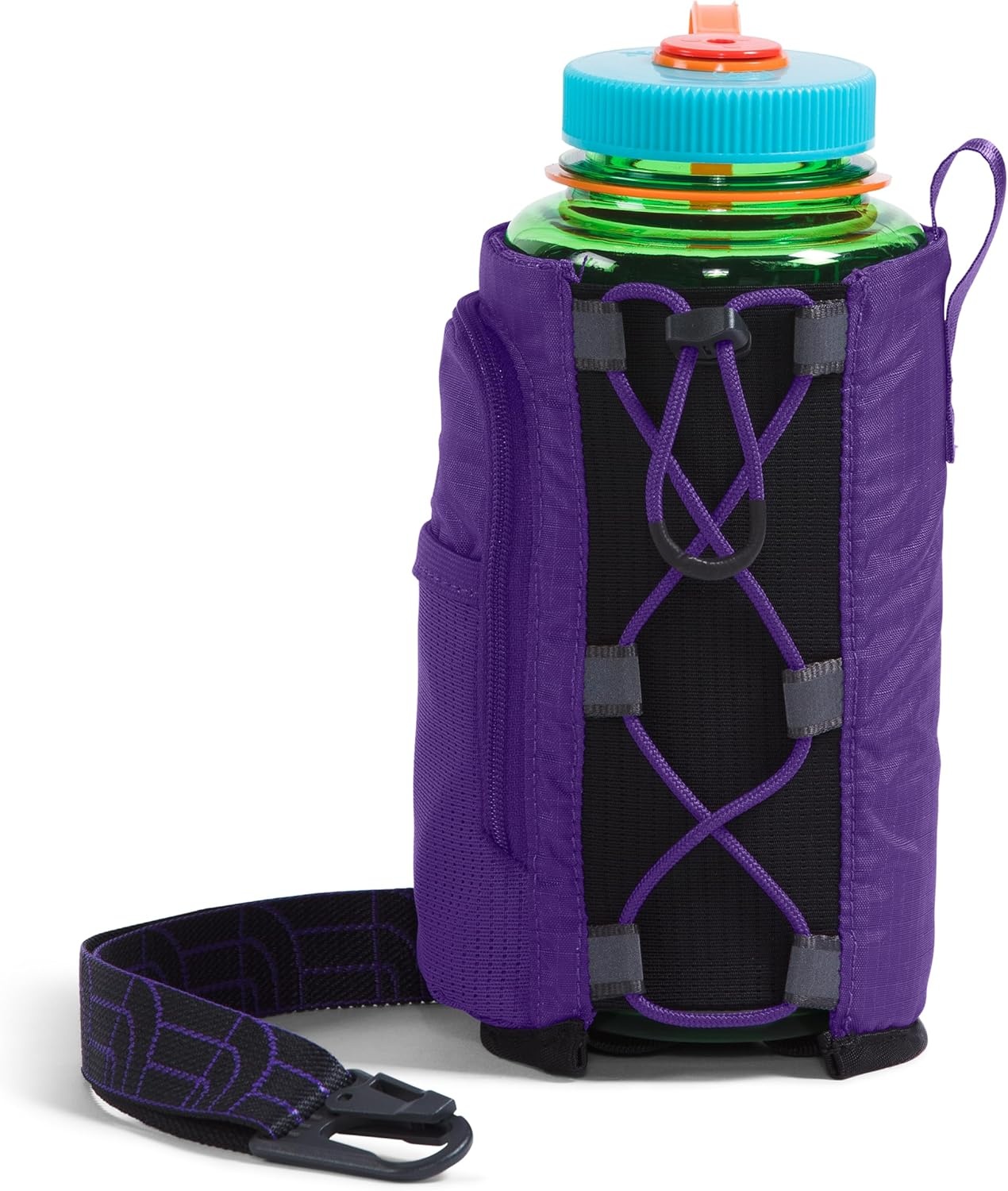 imageThe North Face Borealis Water Bottle Holder Adjustable Strap WaterRepellent Finish External Pocket with Key Hook Opal Frost One SizePeak PurpleTNF Black