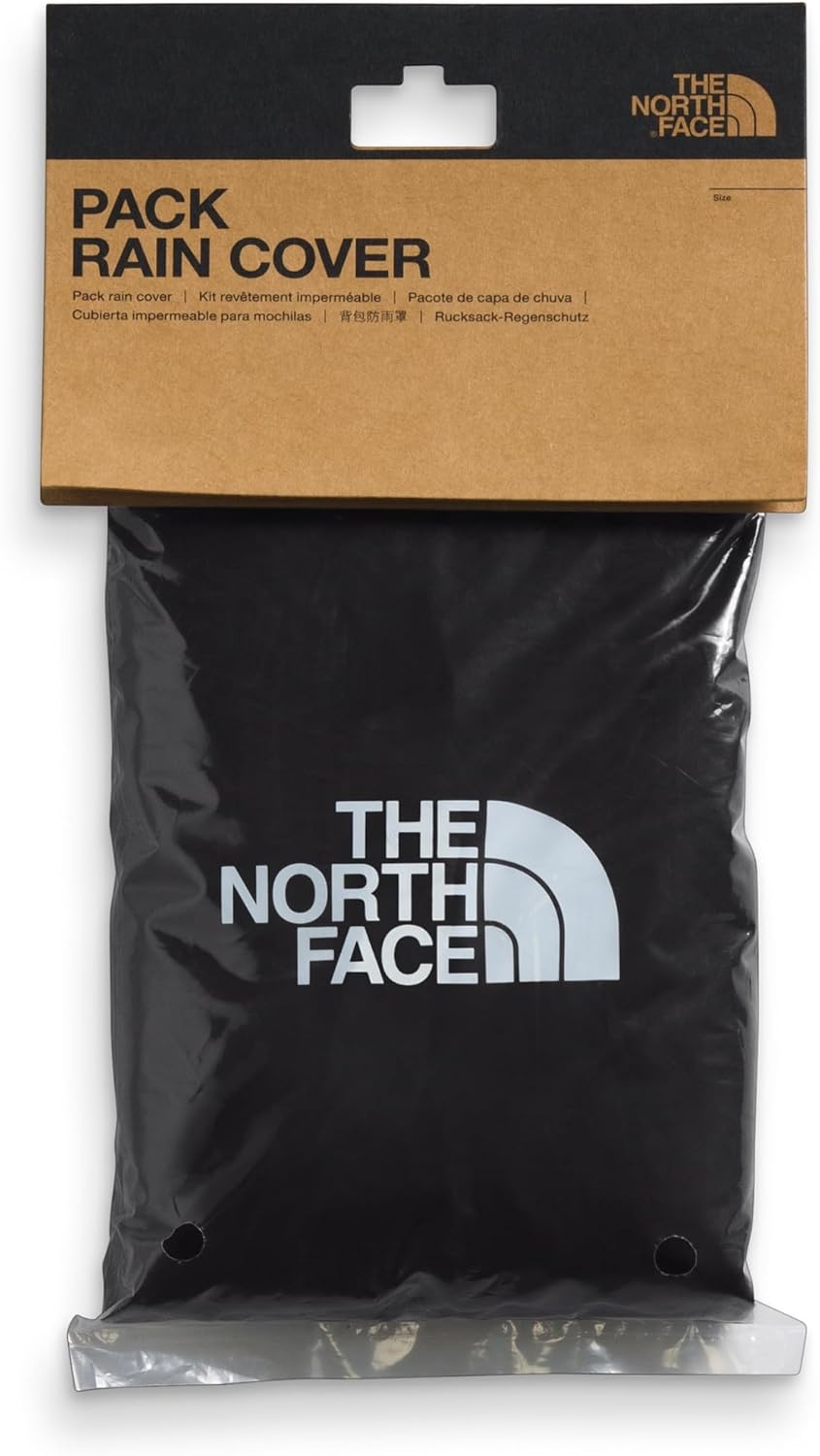 imageThe North Face Fully Waterproof Hiking Backpack Rain Cover Lightweight amp Packable Elastic Closure Drain Hole TNF BlackNPF MediumTnf Blacknpf