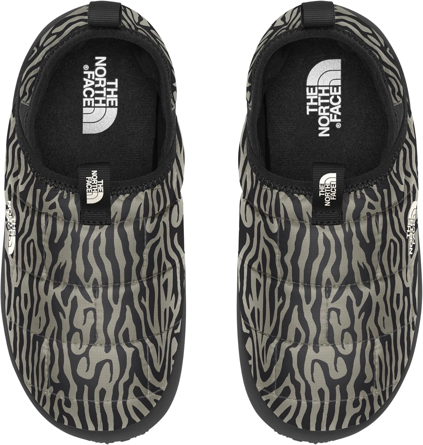imageThe North Face Kids Thermoball Traction Mule II ToddlerLittle KidBig KidClay Grey Tnf Tiger Stripe PrintTnf Black