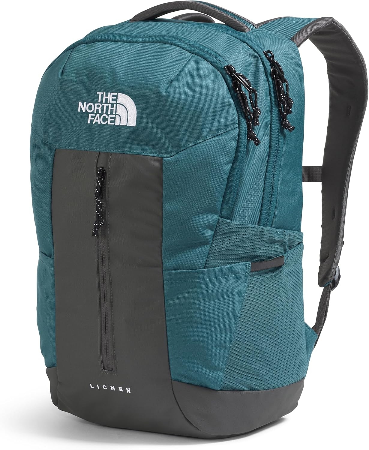 imageThe North Face Lichen Daypack Everyday Commuter Backpack Laptop Sleeve Water Bottle Pockets Center Front Pouch Smoked Pearl Dark HeatherTNF Black One SizeSpaceAnthracite Grey