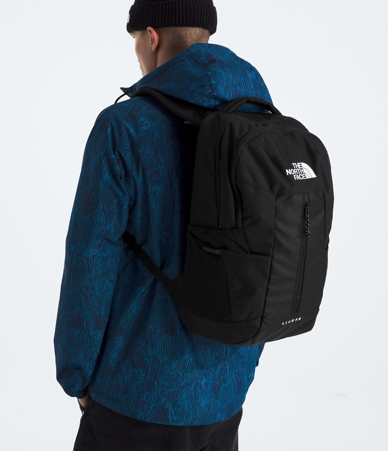 imageThe North Face Lichen Daypack Everyday Commuter Backpack Laptop Sleeve Water Bottle Pockets Center Front Pouch Smoked Pearl Dark HeatherTNF Black One SizeTnf BlackTnf White