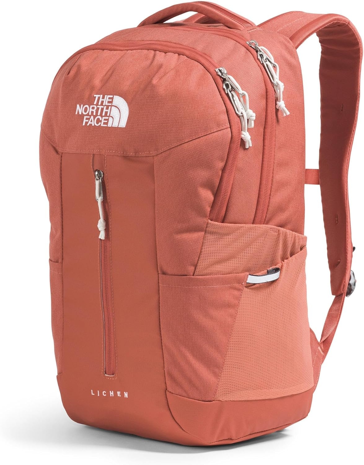 imageThe North Face Lichen Daypack Everyday Commuter Backpack Laptop Sleeve Water Bottle Pockets Center Front Pouch Smoked Pearl Dark HeatherTNF Black One SizeMars Dust Dark HeatherMars Dust