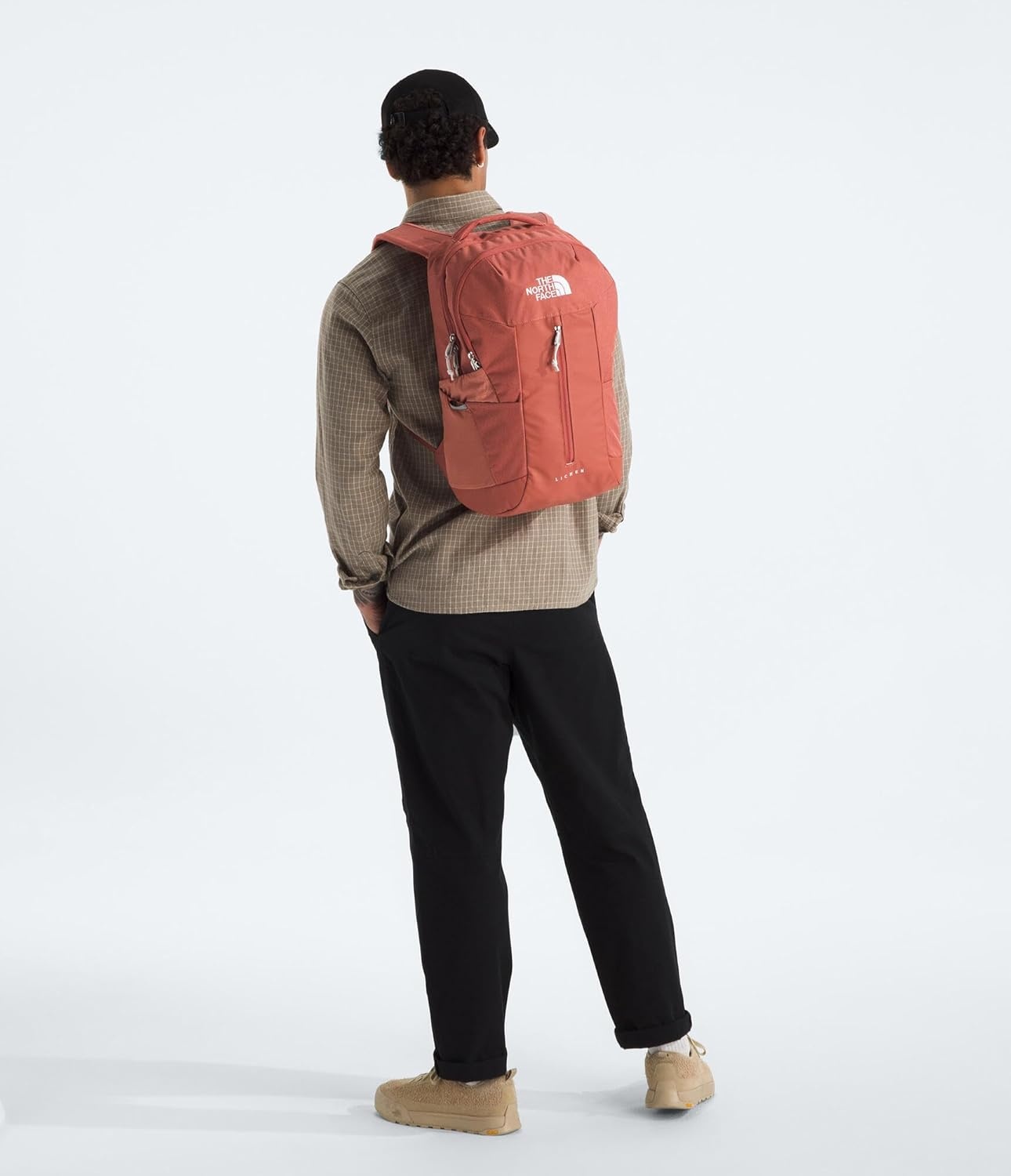 imageThe North Face Lichen Daypack Everyday Commuter Backpack Laptop Sleeve Water Bottle Pockets Center Front Pouch Smoked Pearl Dark HeatherTNF Black One SizeMars Dust Dark HeatherMars Dust
