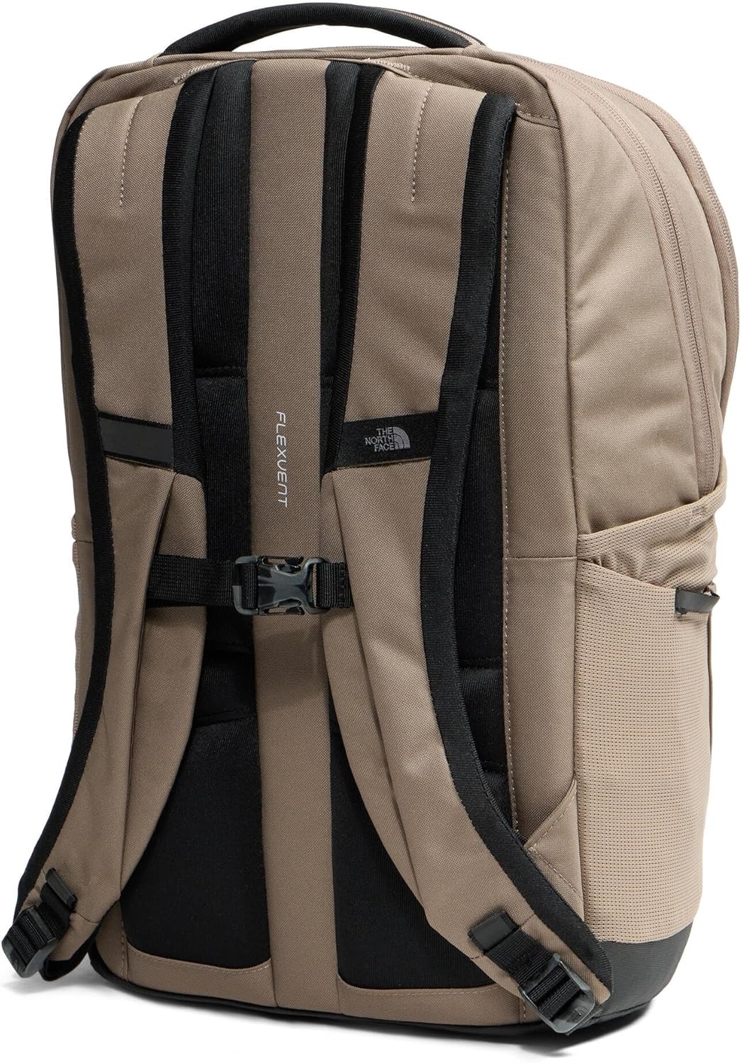 imageThe North Face Lichen Daypack Everyday Commuter Backpack Laptop Sleeve Water Bottle Pockets Center Front Pouch Smoked Pearl Dark HeatherTNF Black One SizeGarnetTnf Black