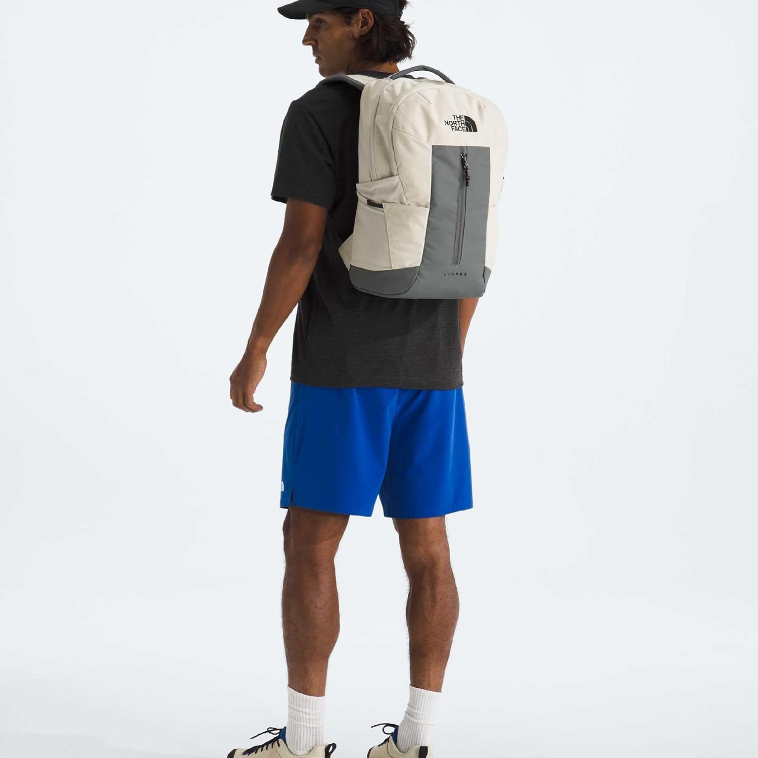 imageThe North Face Lichen Daypack Everyday Commuter Backpack Laptop Sleeve Water Bottle Pockets Center Front Pouch Smoked Pearl Dark HeatherTNF Black One SizeDesert StoneSmoked PearlNew Taupe Green