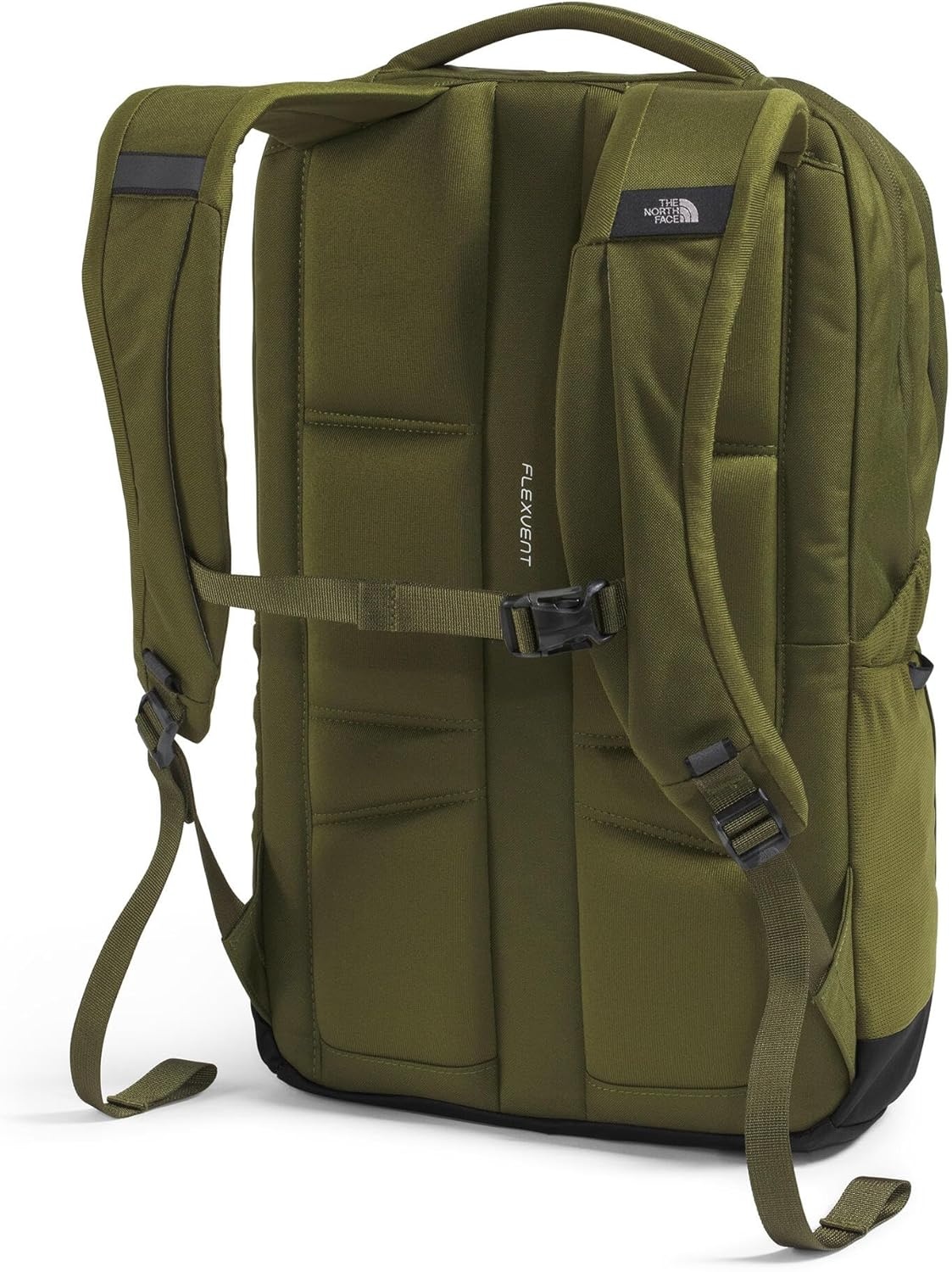 imageThe North Face Lichen Daypack Everyday Commuter Backpack Laptop Sleeve Water Bottle Pockets Center Front Pouch Smoked Pearl Dark HeatherTNF Black One SizeWoodland GreenTnf Black