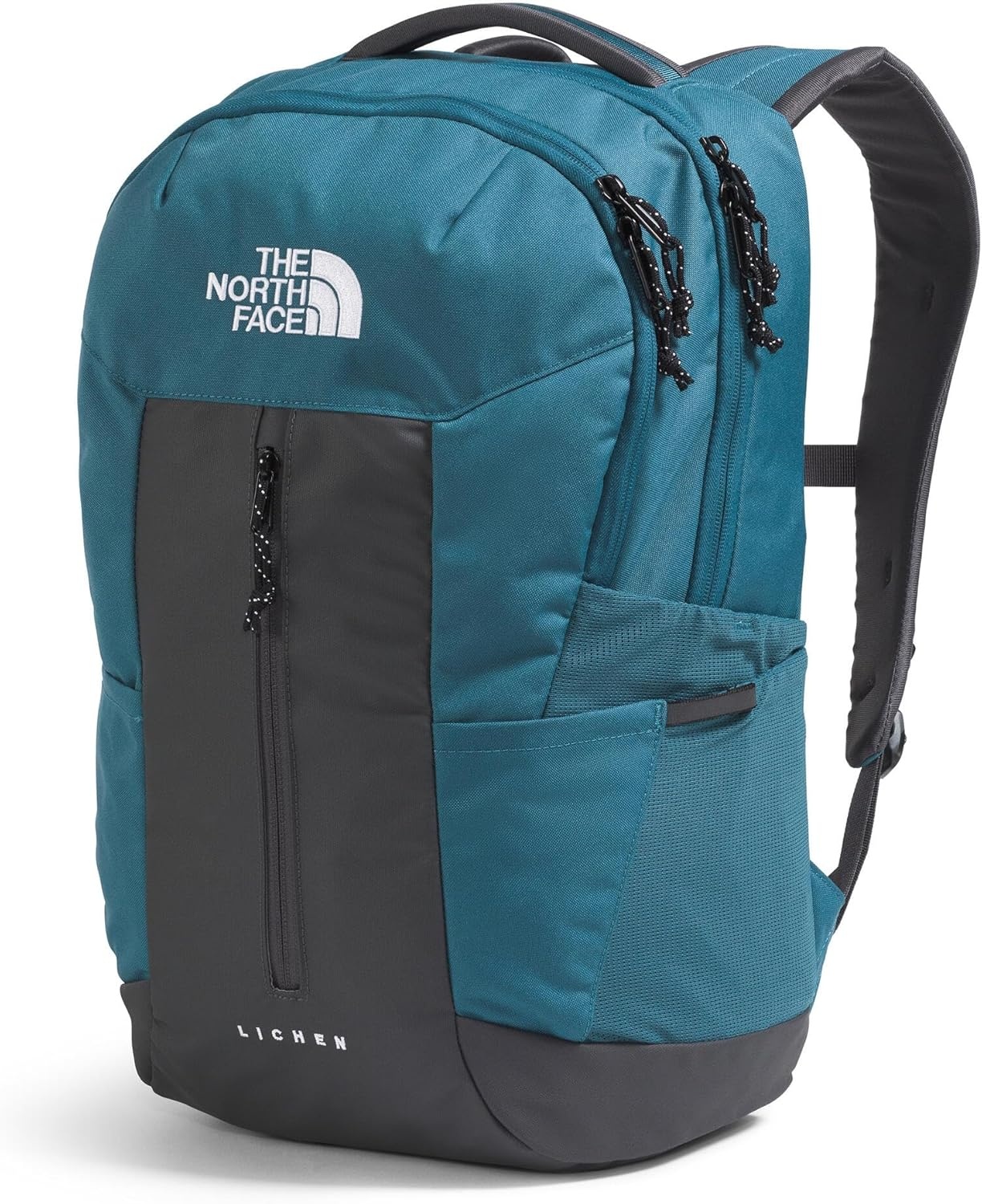 imageThe North Face Lichen Daypack Everyday Commuter Backpack Laptop Sleeve Water Bottle Pockets Center Front Pouch Smoked Pearl Dark HeatherTNF Black One SizeSpaceAnthracite Grey