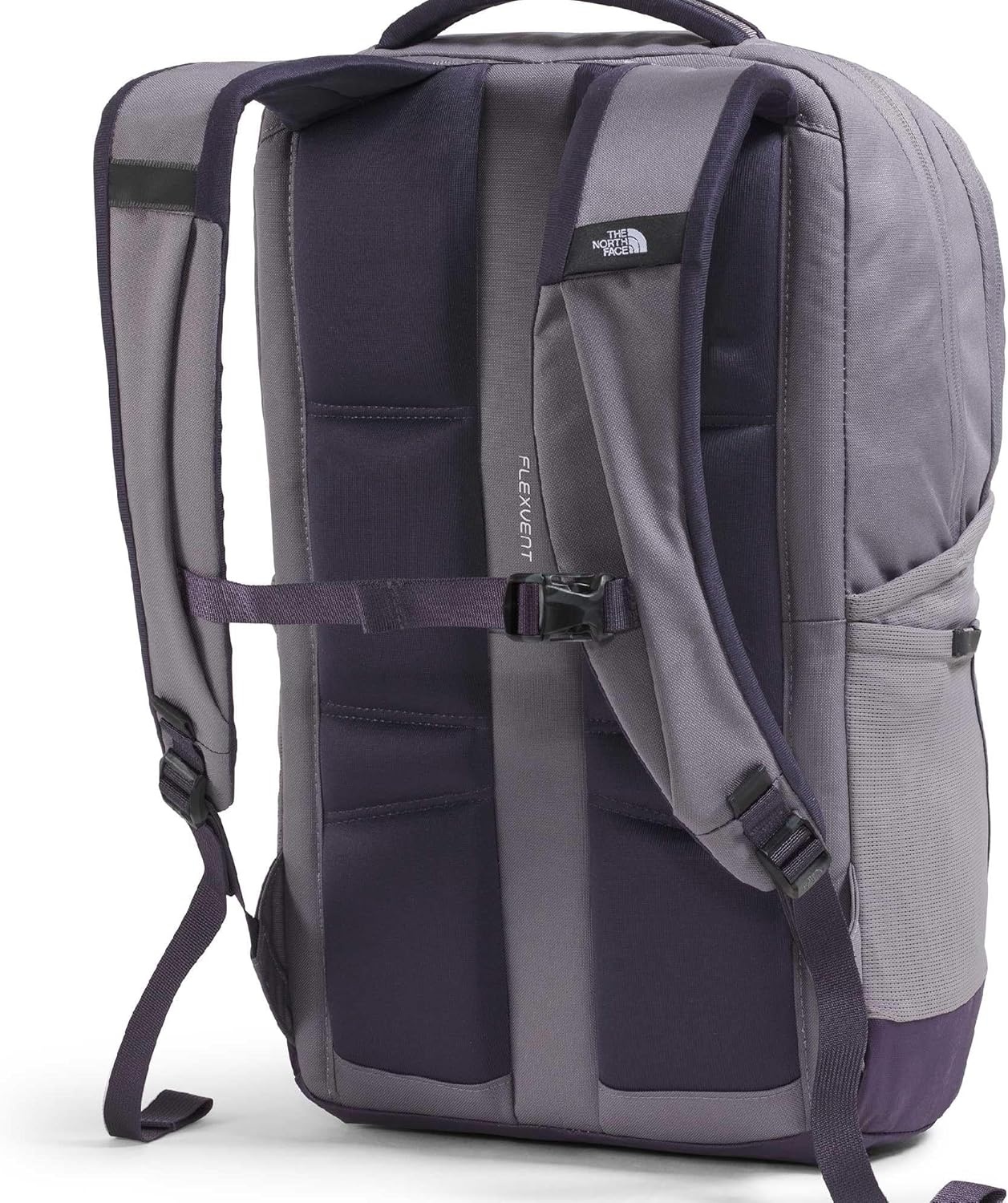 imageThe North Face Lichen Daypack Everyday Commuter Backpack Laptop Sleeve Water Bottle Pockets Center Front Pouch Smoked Pearl Dark HeatherTNF Black One SizeTranscendent GreyEndless Dusk