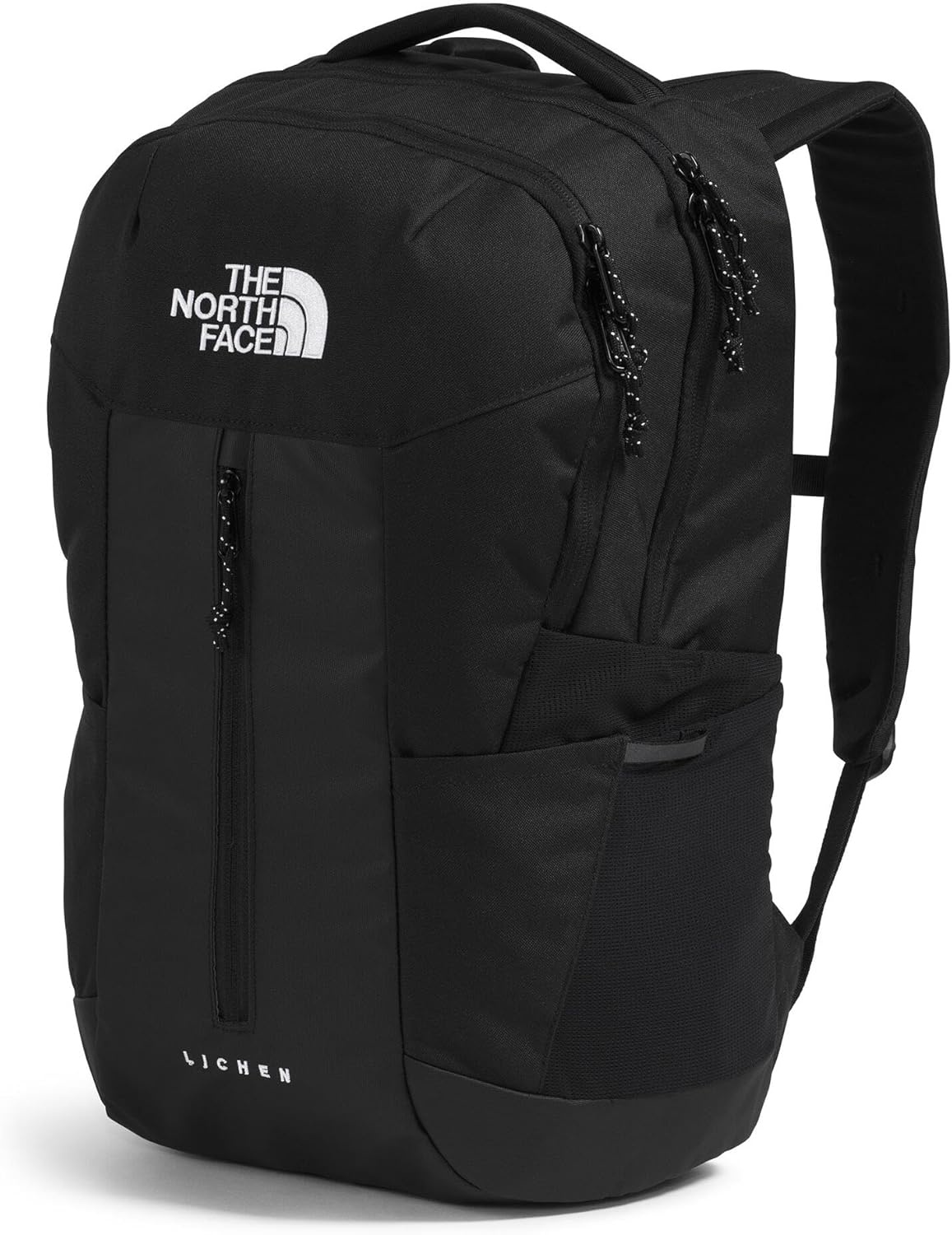 imageThe North Face Lichen Daypack Everyday Commuter Backpack Laptop Sleeve Water Bottle Pockets Center Front Pouch Smoked Pearl Dark HeatherTNF Black One SizeTnf BlackTnf White