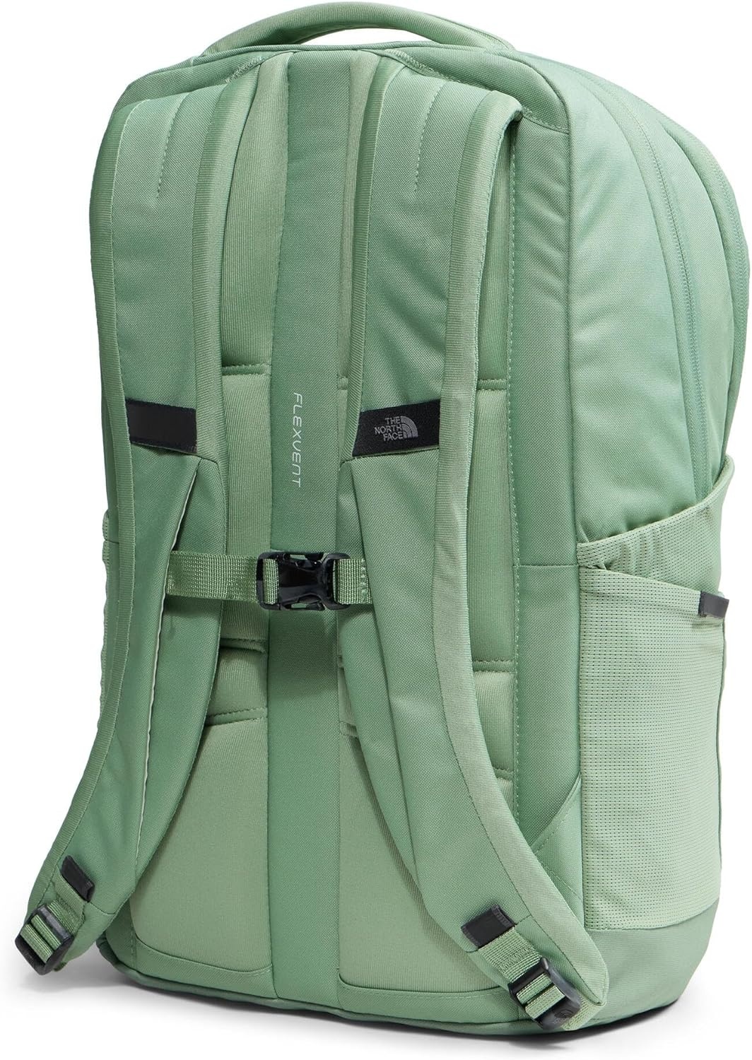 imageThe North Face Lichen Daypack Everyday Commuter Backpack Laptop Sleeve Water Bottle Pockets Center Front Pouch Smoked Pearl Dark HeatherTNF Black One SizeSlate MossTnf White