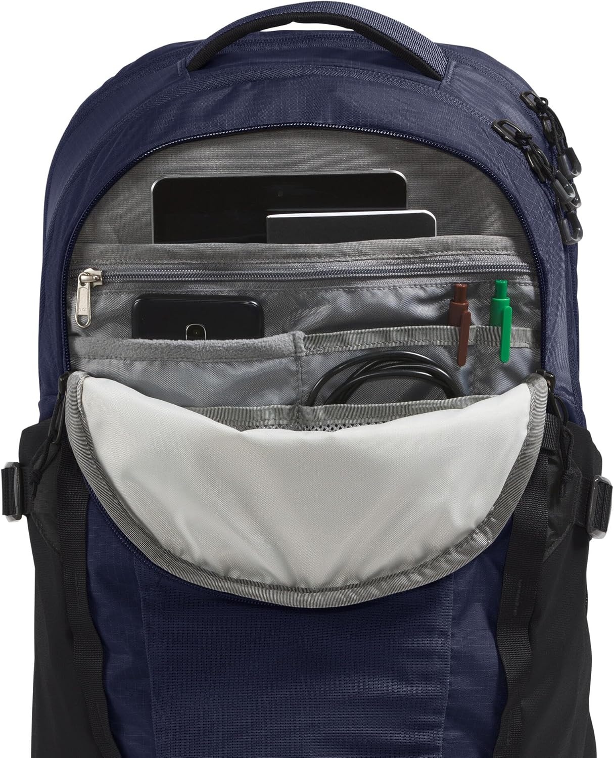 imageThe North Face Recon Everyday Laptop Backpack Daypack Water Repellent Laptop Sleeve 2 Water Bottle Pockets Asphalt Grey Light HeatherTNF BlackNPF One SizeTnf NavyTnf Blacknpf