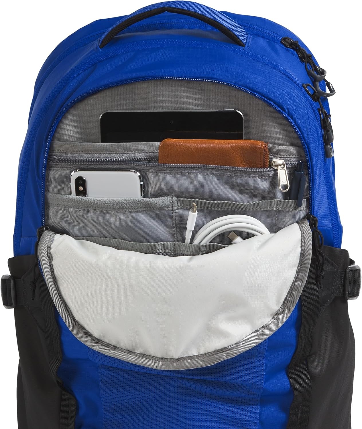 imageThe North Face Recon Everyday Laptop Backpack Daypack Water Repellent Laptop Sleeve 2 Water Bottle Pockets Asphalt Grey Light HeatherTNF BlackNPF One SizeTnf BlueTnf Black