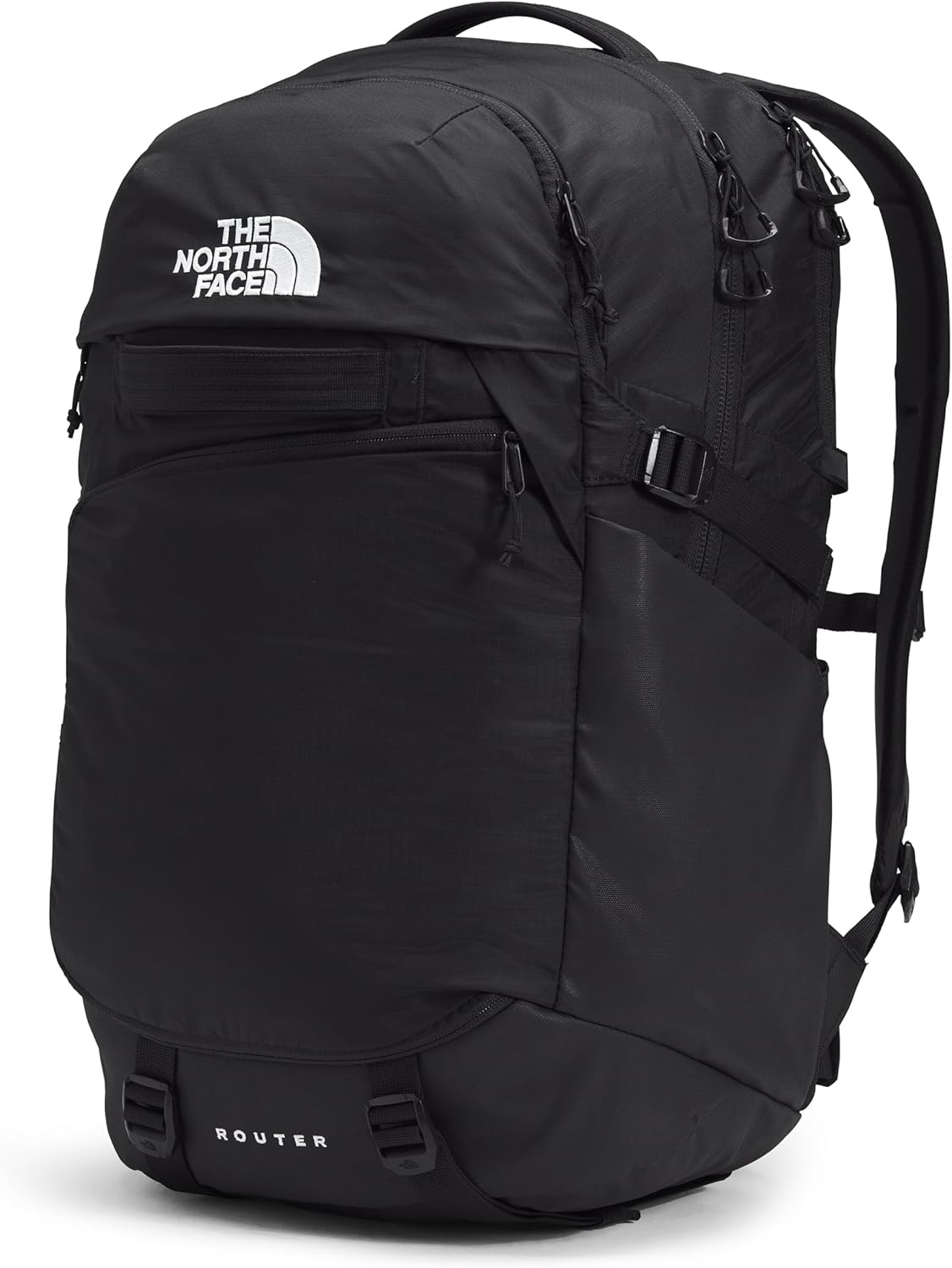 imageThe North Face Router Everyday Laptop Backpack Daypack Water Repellent Laptop Sleeve Reflective Details Asphalt Grey Light HeatherTNF BlackNPF One SizeTnf BlackTnf Black