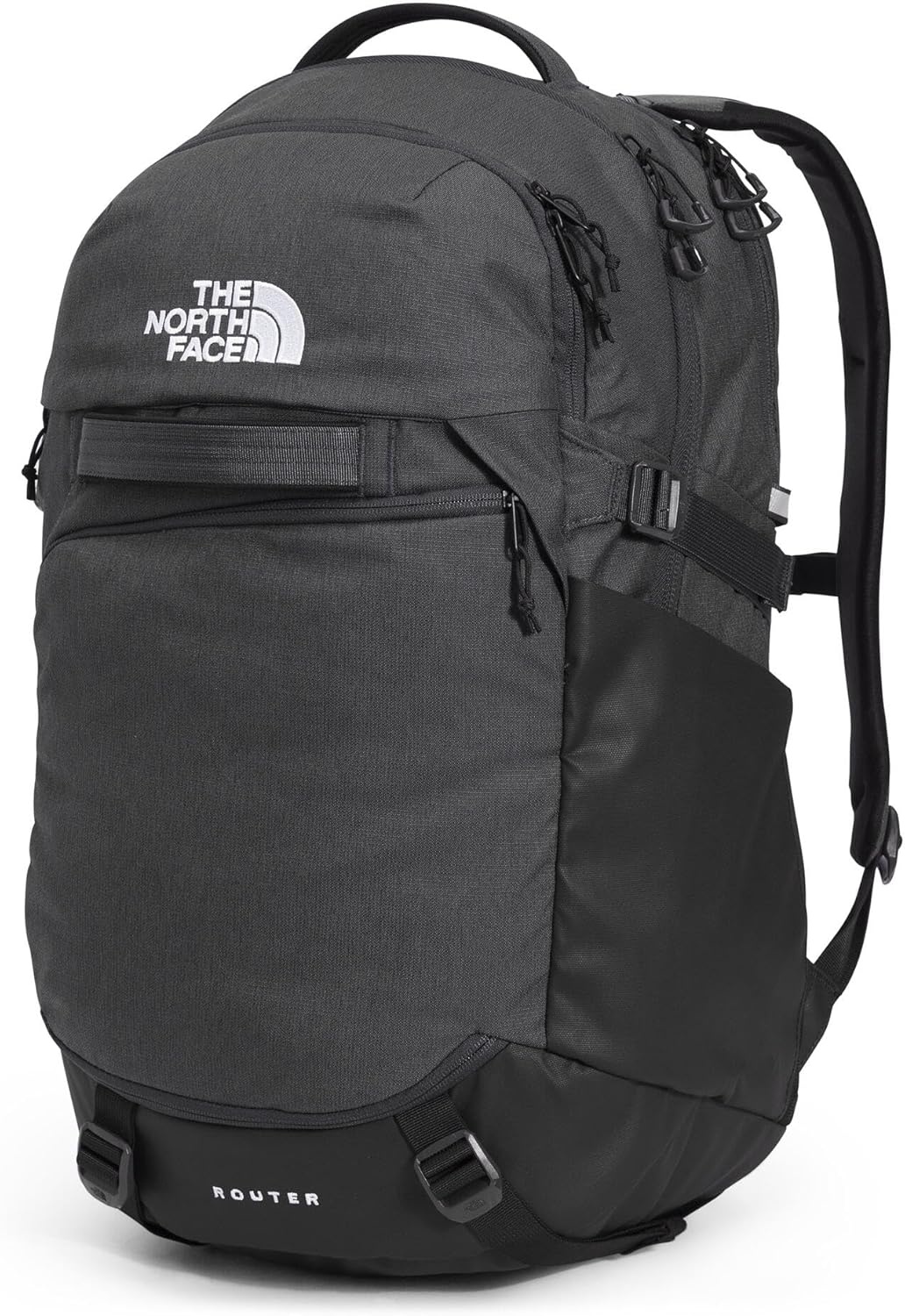 imageThe North Face Router Everyday Laptop Backpack Daypack Water Repellent Laptop Sleeve Reflective Details Asphalt Grey Light HeatherTNF BlackNPF One SizeAsphalt Grey Light HeatherTnf Blacknpf