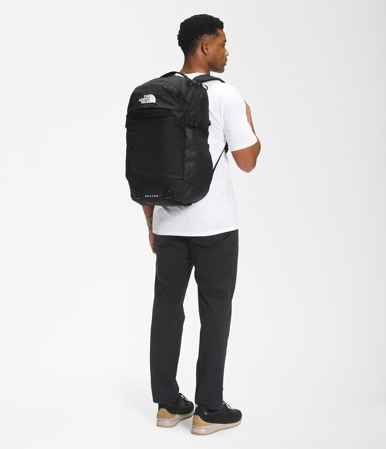 imageThe North Face Router Everyday Laptop Backpack Daypack Water Repellent Laptop Sleeve Reflective Details Asphalt Grey Light HeatherTNF BlackNPF One SizeTnf BlackTnf Black